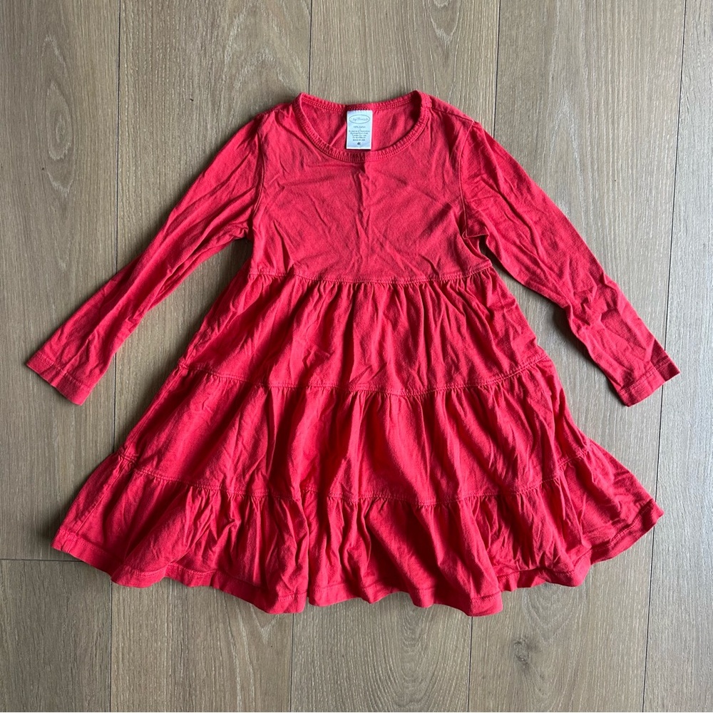 City Threads Red long Sleeve Tiered